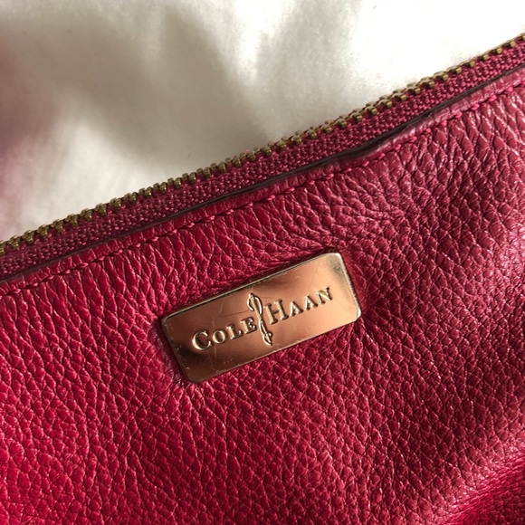 Cole Haan Pebbled Raspberry Leather Crossbody - Picture 7 of 7